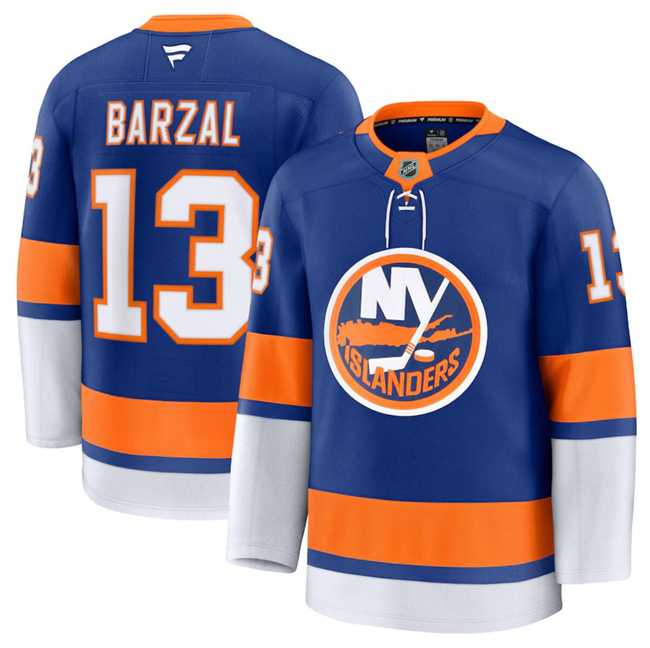 Mens New York Islanders #13 Mathew Barzal Royal 2024-25 Home Stitched Hockey Jersey Dzhi